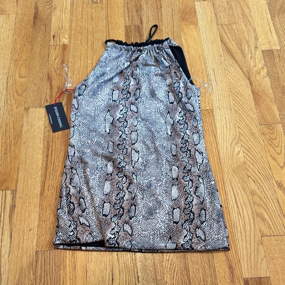 NWT Julian Chang Chic Snake Print Vicki Top Womens Small